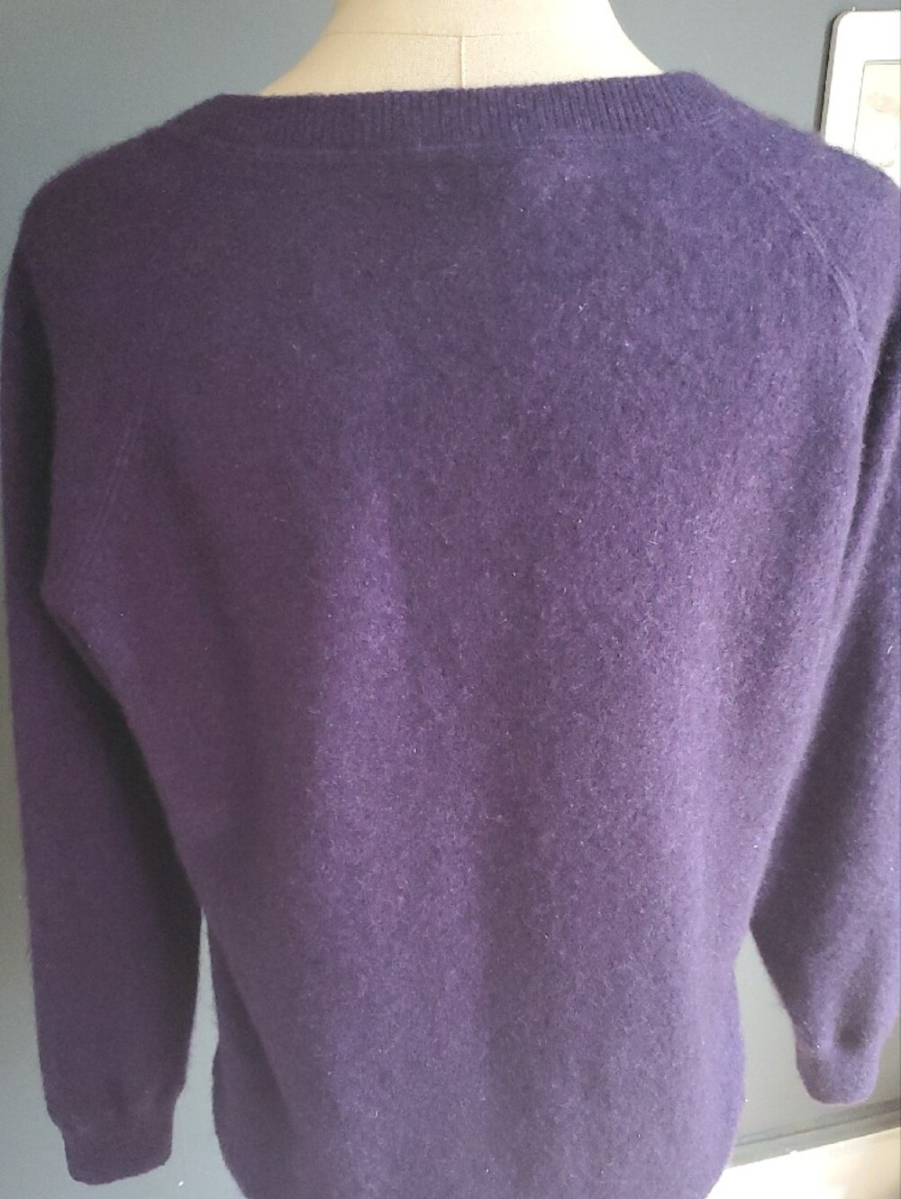 Kinross Purple 100% Cashmere Crewneck Sweater Suze XS - Picture 6 of 15